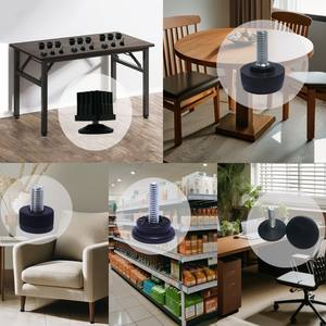 Niveleur de sol à protection silencieuse <span class=keywords><strong>Pieds</strong></span> en plastique feutre Base de meuble pour salon Niveleur de meuble facile à installer - Product Image 6