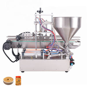 Máquina llenadora automática de sobremesa de 2 cabezales de pistón para miel, champú, loción, salsa, crema cosmética, helado, yogur y ketchup - Product Image 1