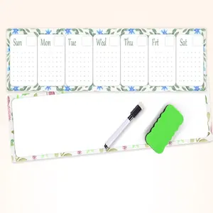 Hot Sale custom printed dry erase board fridge magnet note pad with Marker Pens