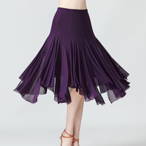 Jupe <span class=keywords><strong>tutu</strong></span> de danse de salon pour <span class=keywords><strong>femme</strong></span> adulte, en maille, professionnelle, à taille élastique, personnalisable par détection de point d'arrêt, pour scène et tenue de danseuse - Product Image 4