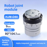 Módulo de articulación robótica servocontrolada de circuito cerrado HJM-D80, 48V 180W 4000RPM 100Nm con codificador de 15 bits, reductor armónico y eje hueco