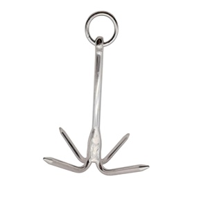 Thép không gỉ 316 biển bốn sán Neo 0.6 kg (1.35lb) Marine lớp đánh bóng tàu du thuyền thuyền Neo ngoài trời vật lộn móc - Product Image 3