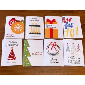 XINDUO color printing folding Christmas card Gift Message Happy simple festival greeting