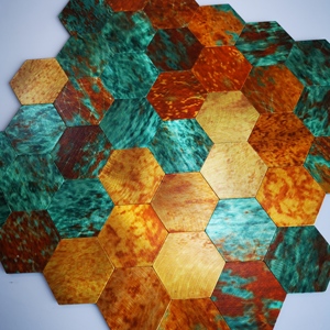 Tuiles hexagonales colorées autocollantes, imperméables, flexibles, tuiles murales <span class=keywords><strong>à</strong></span> peler et <span class=keywords><strong>à</strong></span> <span class=keywords><strong>coller</strong></span>, mosaïque pour crédence de cuisine, intérieur - Product Image 5