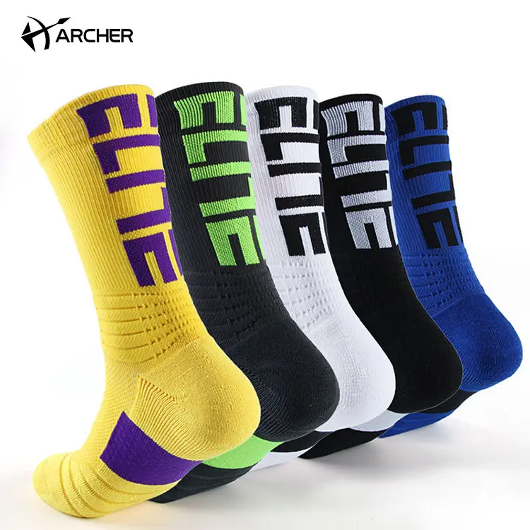 Sports football Socks Men One Size Fits All Super Running Cycling Elite Athletic Crew Basketball Men Terry Sports Socks