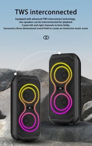 BT2425 Altavoz De Karaoke Reproductor De Música Portátil Altavoces Grandes Fiesta De Dj Al Aire Libre Altavoz De Karaoke Dual De 8 Pulgadas Con Micrófono Y <span class=keywords><strong>Bluetooth</strong></span> - Product Image 4