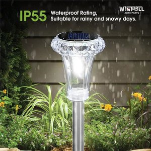 Lámpara Solar de Jardín con Forma de Bola de Cristal, Diseño de Gota de Agua, Estaca para Empotrar en el Suelo, Impermeable, Decoración Exterior para Césped, Patio y Camino - Product Image 3