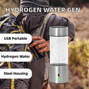 Générateur d'eau hydrogénée portable en acier inoxydable USB 420 ml, ioniseur alcalin pour l'extérieur - Product Image 2