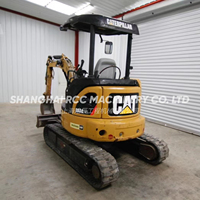 Mini-excavatrice Caterpillar 303c d'occasion de 3 tonnes, 3000 euros, avec lame, 303cr, 303e, excavatrice de 3 tonnes