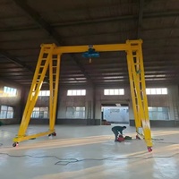 Grue mobile omnidirectionnelle électrique de petite taille, 1 tonne, grue de chantier légère et économique en main-d'œuvre, moteur, hauteur de levage de 2 m