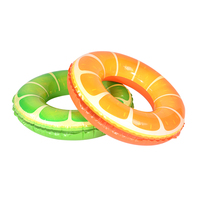 Bouée gonflable en PVC écologique pour enfants, motifs fruits (pastèque, orange), pour piscine et plage - Marque Sunshine