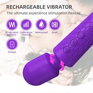 Alat Pijat Getar Rechargeable Portable Hand <span class=keywords><strong>Powerful</strong></span> Silicone G Spot Personal Massager Mainan Seks Dewasa untuk Wanita Pasangan - Product Image 4