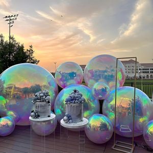 Dekorasi acara raksasa warna-warni balon cermin bola mengambang PVC bola cermin tiup bersinar disko bola berkilau dapat dipompa - Product Image 1