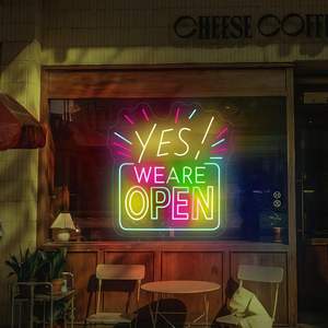Enseignes Néon Ouvertes Dimmable Alimenté par USB Grand OUI <span class=keywords><strong>NOUS</strong></span> <span class=keywords><strong>SOMMES</strong></span> OUVERTS Enseigne Néon Led CUSTOM LED NEON LIGHTS - Product Image 4
