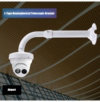 Soporte de montaje de cámara domo de seguridad CCTV aleación de aluminio pared/techo montado elevación varilla alargada hemisferio telescópico