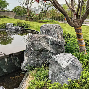 Duurzaam Zwart Bergsteen Ornament Groot Formaat Buitenlandschap <span class=keywords><strong>Aquarium</strong></span> Decoratieve Steen Voor Wegbestrating Landschapsarchitectuur - Product Image 3