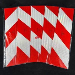 Panneau de marquage réfléchissant rouge et blanc certifié E8, autocollant de sécurité réfléchissant auto-adhésif pour camion, 3 ans de garantie - Product Image 2