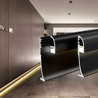 Perfiles de Rodapié de Aluminio Metálico Cepillado Decorativo de Fácil Instalación, Rodapié de Aleación Impermeable para Pisos Modernos