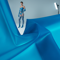 Feuille de Latex de caoutchouc bleu trans élastique de 0.25mm de haut pour la fabrication de vêtements en Latex de mode sexy-Service de coupe personnalisé disponible