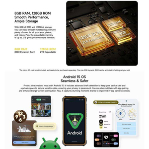 Ulefone Rugking 3 Pro - Teléfono Móvil Resistente 4G Dual SIM Android 15 con Batería de 5700 mAh, 8 GB de RAM + 128 GB de ROM. Precio de fábrica - Product Image 3