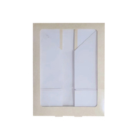 Boîte en papier biodégradable à fenêtre transparente, gaufrée et laminée mate, pour muffins, tartes et cupcakes - Alimentaire