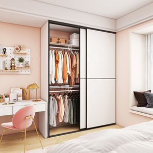 Porta <span class=keywords><strong>Scorrevole</strong></span> Moderna in OSB MDF per <span class=keywords><strong>Armadio</strong></span> da Camera da Letto Design Pieghevole ed Estensibile - Product Image 5