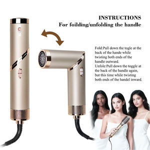 Styler capillaire multifonctionnel pour <span class=keywords><strong>salon</strong></span>, sèche-cheveux automatique 800W, peigne chauffant, brosse à air chaud à ions négatifs, boucleur rotatif durable - Product Image 2