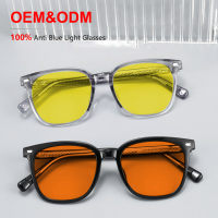 Lunettes anti-lumière bleue personnalisées Sunray avec logo, monture carrée pour visage en forme de losange, faible MOQ, haute qualité pour ordinateurs