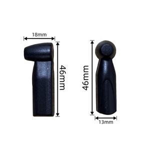 100 pièces d'étiquettes antivol rigides noires de 46 mm pour vêtements, étiquettes de sécurité AM 58 kHz pour la prévention des pertes de vêtements - Product Image 4