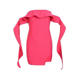 Elegante Vestido de Lujo Maxi Vestido con Dobladillo Plisado Diseño Color Sólido Cuello Redondo Manga Larga Slim Fit Estilo Casual Vestido - Product Image 2