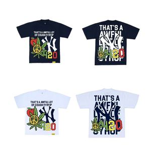 เสื้อยืดโอเวอร์ไซส์พิมพ์ลายสไตล์อเมริกันสุดเทรนดี้ คุณภาพเยี่ยมใหม่ล่าสุด ลาย THAT'S A AWFUL LOT OF COUPH SYRUP สำหรับผู้ชาย - Product Image 6