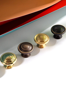 American Retro Solid Brass Single Hole Drawer Pull Handles for Wardrobe Cabinet Drawer Bookcase - Product Image 3