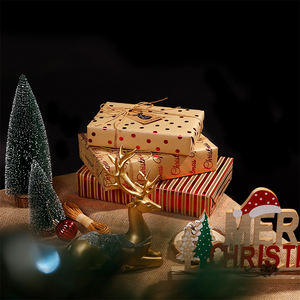 Nouveau Design Noël Hotstamping Cadeau Rouleau Wrap Papier Kraft 43*300 cm - Product Image 4