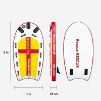 Planche de sauvetage gonflable planche de surf planche flottante pagaie de sauvetage d'urgence planche de sauvetage à poinçonnage horizontal