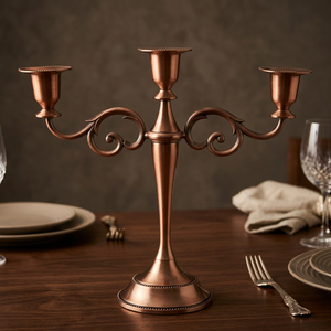 Best Quality <b>Large</b> Dinnerware <b>Candle</b> Holder Silver Plated Brass Tableware for Christmas Good Finish <b>Candle</b> Stand - Product Image 5