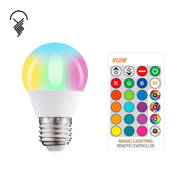 Remote Control Smart Color A50 3w RGB+W AC85-265V LED Color Bulb E27 B22