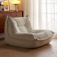 Fauteuil inclinable moderne et minimaliste, polyvalent, style chenille, une place, revêtement en velours côtelé, écologique, durable pour les petits espaces