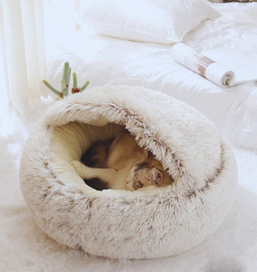 Groothandel Semi-Gesloten Winter Warm Indoor Gezellig Comfortabel Wasbaar Antislip Schattig Huisdier <span class=keywords><strong>Bed</strong></span> Rond Huisdier <span class=keywords><strong>Bed</strong></span> Voor Katten - Product Image 6