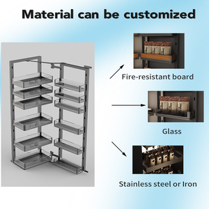 وحدة تخزين وتنظيم مستقلة للمطبخ من Vbosr مع رفوف وأدراج قابلة للسحب وسلال للخزائن - Product Image 5