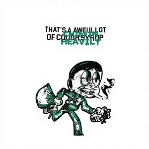 Camiseta de manga corta de algodón 100% con estampado llamativo 'THAT'S AWFUL LOT COUGH SYRUP' de corte holgado estilo streetwear hip hop al por mayor - Product Image 1