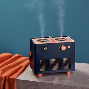 Retro Record Dual <b>Mist</b> <b>Humidifier</b> USB Powered Ultrasonic Cool Warm <b>Mist</b> Home Office Desk Air Moisturizer 7kg Hr - Product Image 3