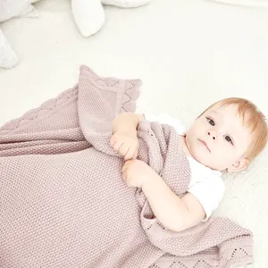 中国制造商欧洲时装设计师最佳品质钩针针织蜂窝婴儿毯