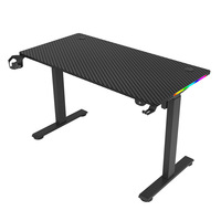 Nouvelle hauteur réglable Gamer e-sports bureau rvb lumière course PC ordinateur électrique Surface en Fiber de carbone Table de jeu