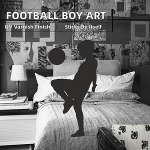 Papier peint pour décoration de <span class=keywords><strong>chambre</strong></span> de garçon Football Boy Wall Sticker <span class=keywords><strong>Noir</strong></span> <span class=keywords><strong>et</strong></span> <span class=keywords><strong>Blanc</strong></span> PVC/Vinyl Auto-Adhésif <span class=keywords><strong>Chambre</strong></span> à coucher - Product Image 4
