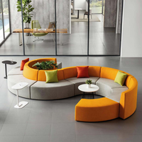 Canapé modulaire moderne sectionnel inclinable en tissu, éponge haute densité, durable, écologique, confortable, ensemble de canapés pour hôtel et bureau