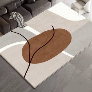 Alfombra nórdica minimalista con diseño abstracto rectangular, fibra de poliéster resistente a las manchas, para sala de estar, dormitorio, uso doméstico - Product Image 1