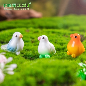 Nouveaux produits transfrontaliers Weij : Petits perroquets mignons, aménagement paysager en mousse, accessoires décoratifs DIY, bibelots de bureau et de voiture - Product Image 4