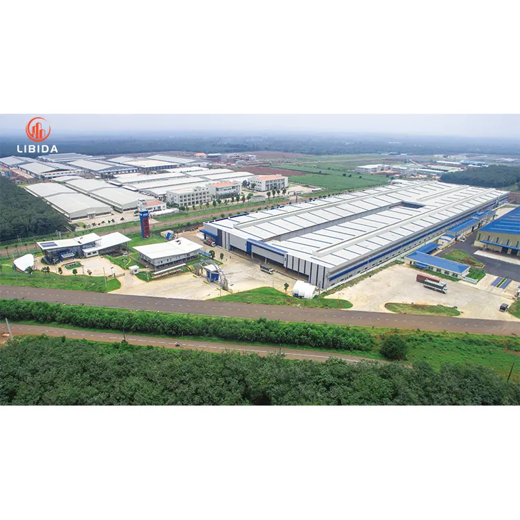 Conception de hangar à cadre de structure en acier à large portée isolé en Chine bâtiment d'atelier en métal entrepôt préfabriqué galvanisé