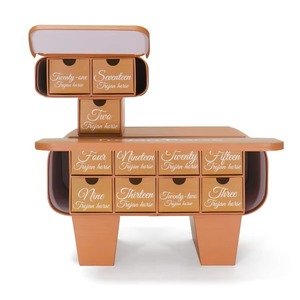 Boîte de calendrier de l'avent de luxe en forme d'animal avec tiroirs, en carton rigide, boîte mystère de Noël pour bonbons et cadeaux surprise - Product Image 1