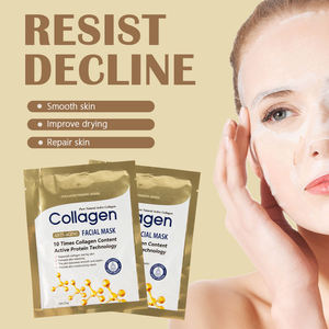 Özel etiket cilt sıkılaştırıcı nemlendirici kırışıklık bakım maskesi profesyonel cilt bakımı Anti-Aging nemlendirici kollajen yüz sayfası maskesi - Product Image 3